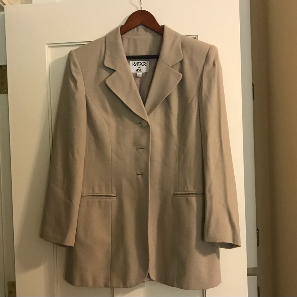 Tan Women’s Hourglass Blazer Kasper for A.S.L.